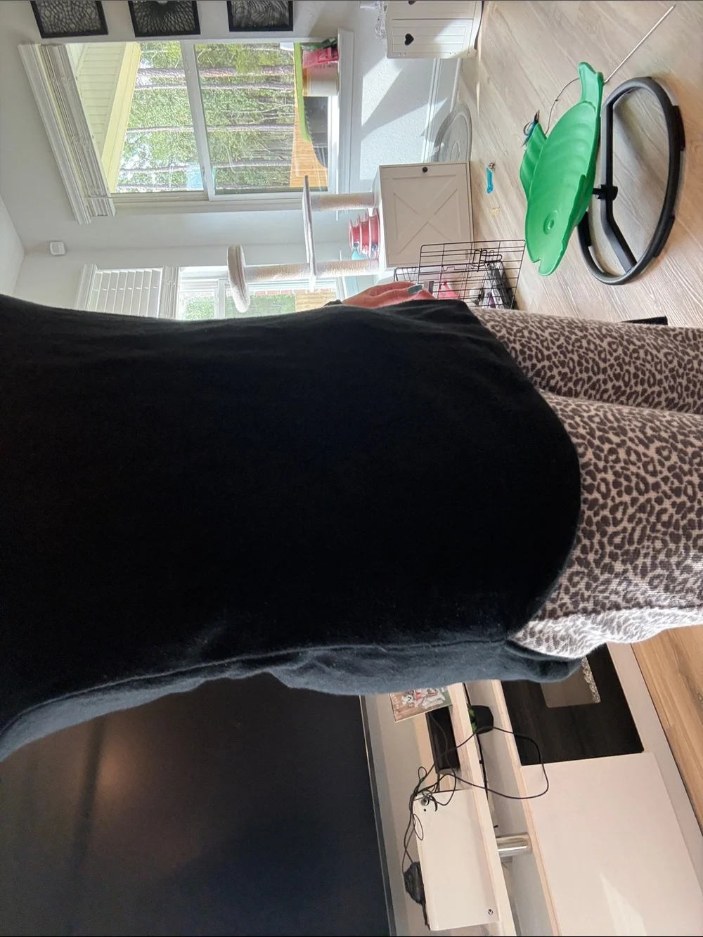 Michael Kors Black Crewneck Sweater with Side Tie